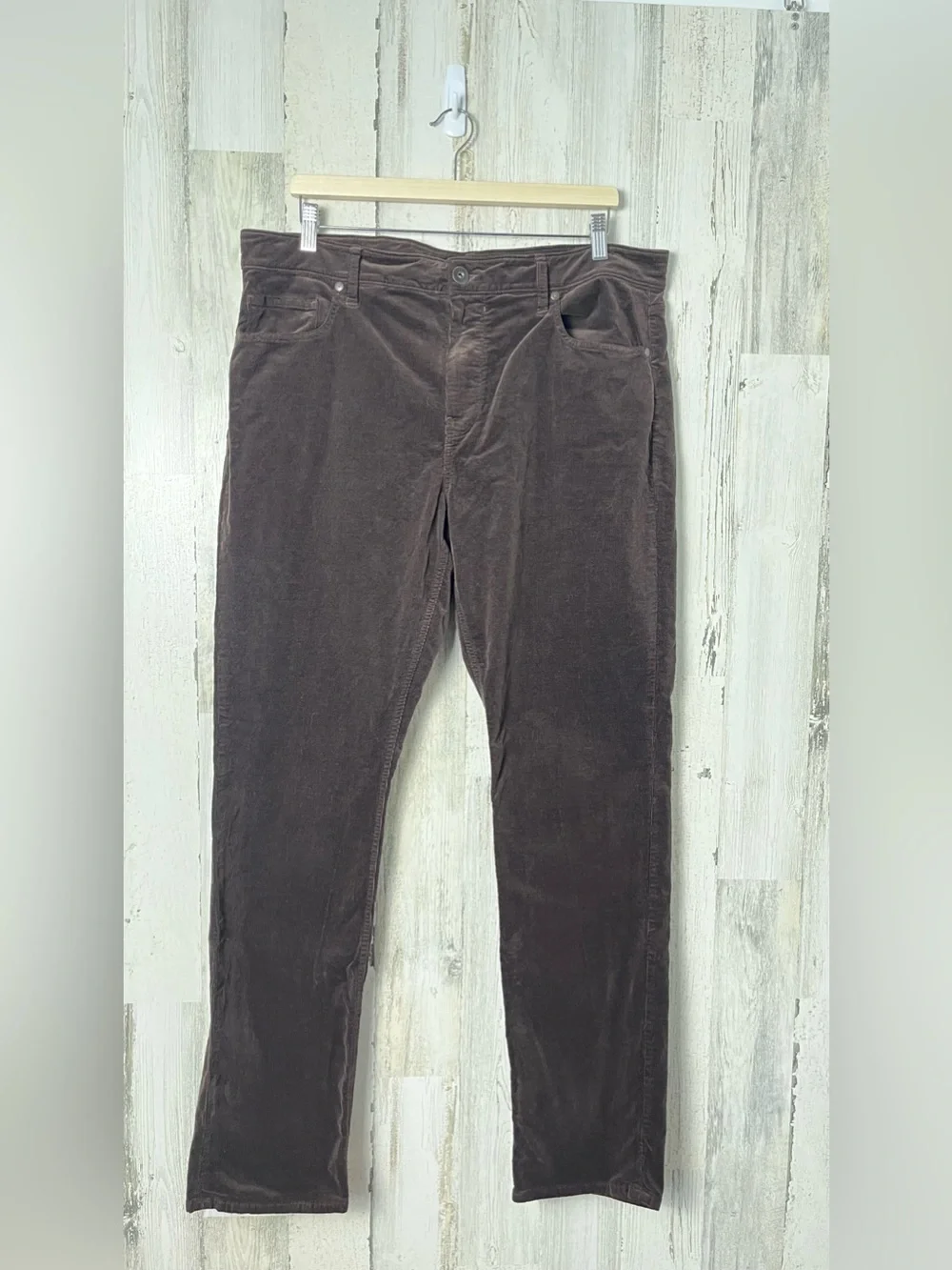 Paige  Federal Slim Straight Fit Brown  Curdoroy Jeans Men's 38